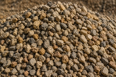 Cascalho para base e nivelamento